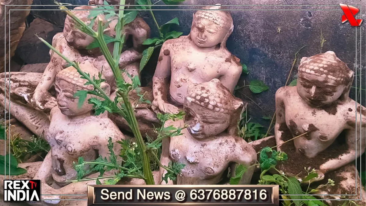 पुराने जैन मंदिर के पास खुदाई में मिलीं 9 प्राचीन मूर्तियां, जांच जारी