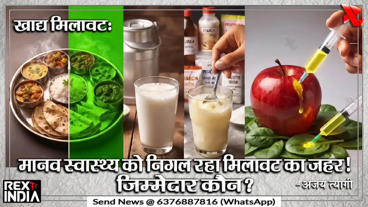 खाद्य मिलावट: मानव स्वास्थ्य को निगल रहा मिलावट का जहर! जिम्मेदार कौन? 