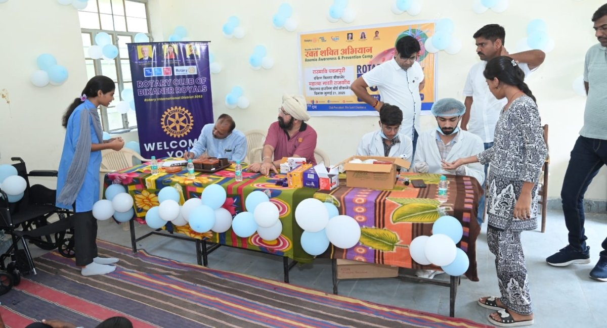 स्वास्थ्य का नया सवेरा: रोटरी रॉयल्स की पहल से दूर होगा एनीमिया, सशक्त बनेंगी बेटियां