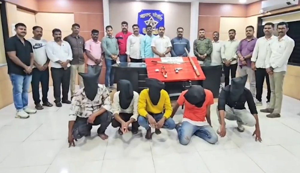 अहिल्या नगर में पुलिस की बड़ी कार्रवाई: 8 लाख के माल के साथ पाँच लुटेरे गिरफ्तार