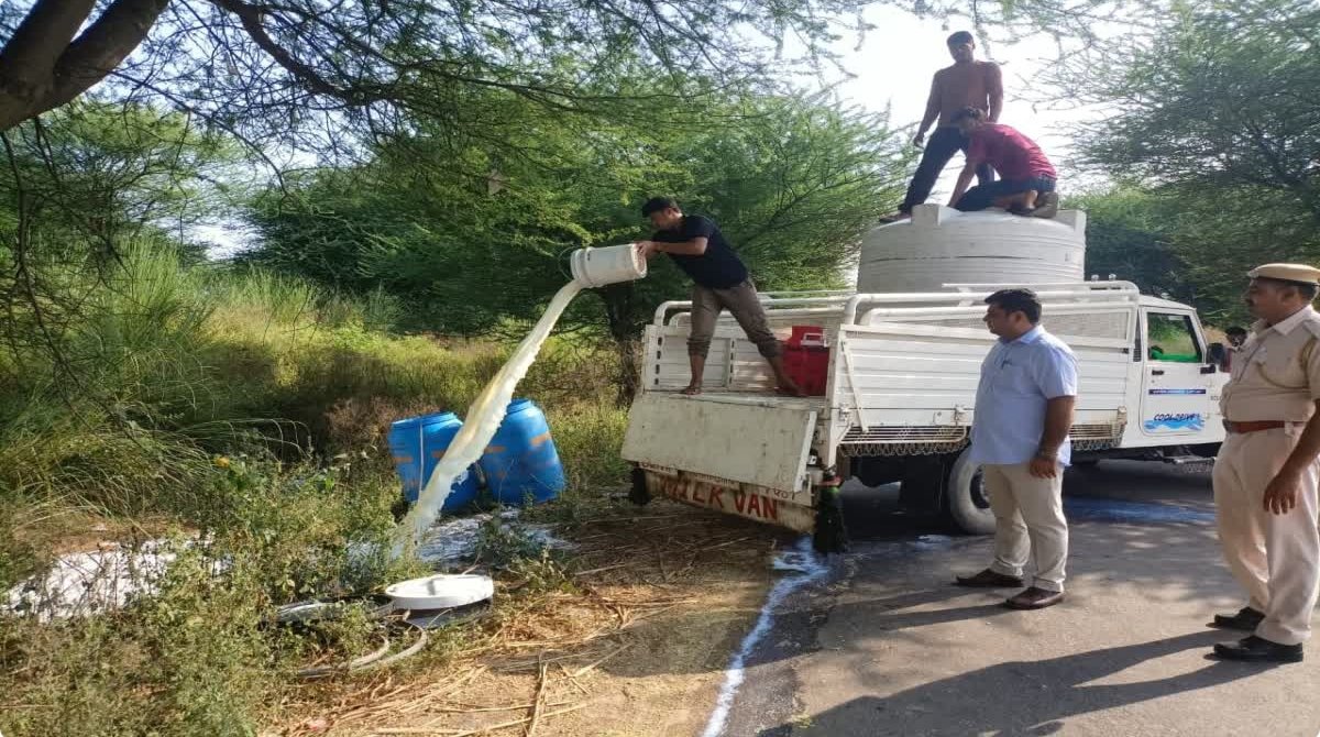 त्योहारी सीजन से पहले स्वास्थ्य विभाग का बड़ा एक्शन, 4200 लीटर मिलावटी दूध किया गया नष्ट