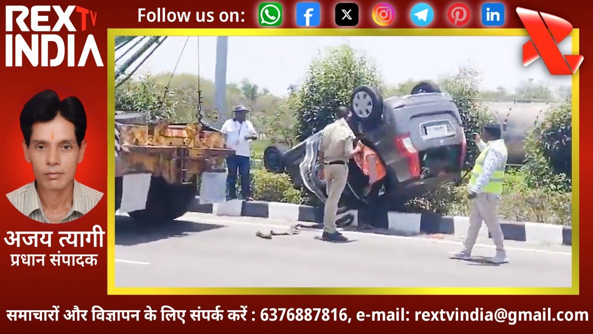 हैदराबाद आउटर रिंग रोड पर भीषण सड़क हादसा: अनियंत्रित होकर पलटी कार और मची चीख-पुकार