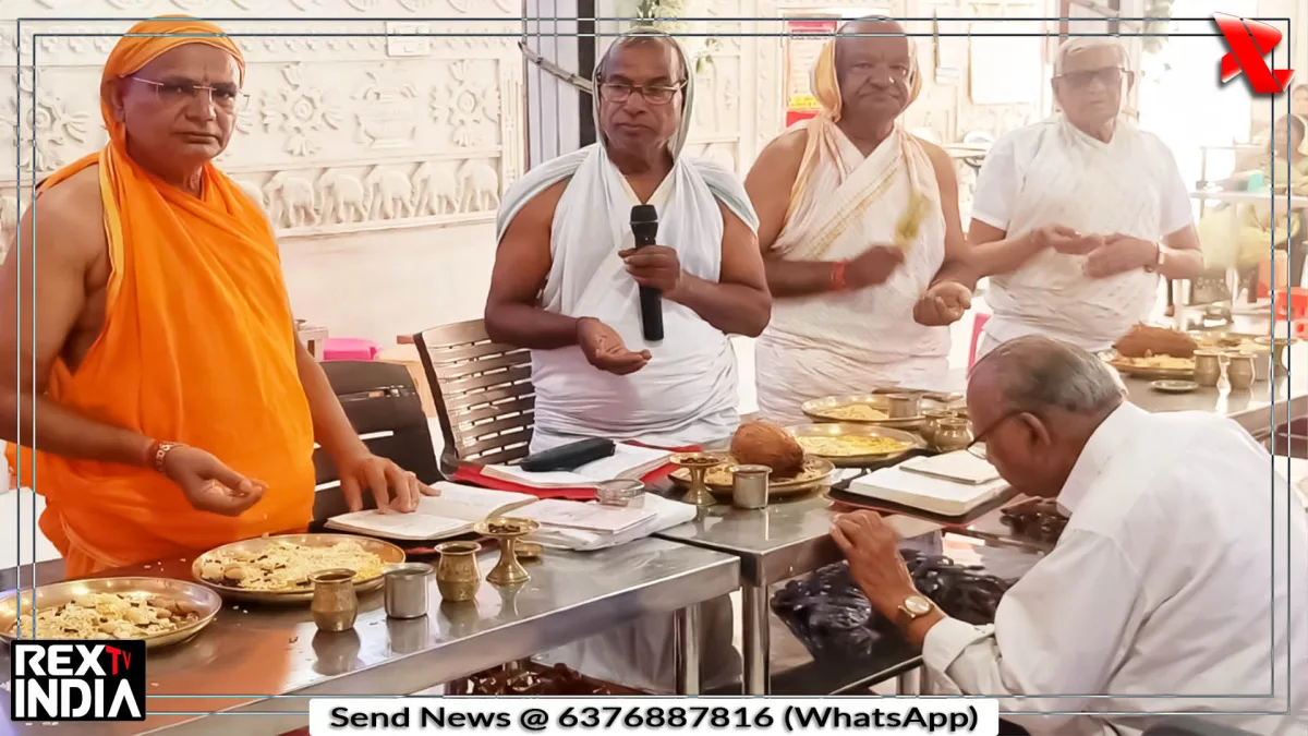 पुष्पदंत कल्याणक दिवस पर जैन मंदिर में विशेष धार्मिक अनुष्ठान 
