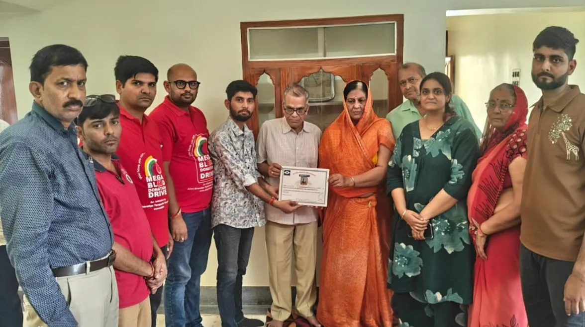 तेरापंथ युवक परिषद की प्रेरणा से दिवंगत धनराज बैद का नेत्रदान 