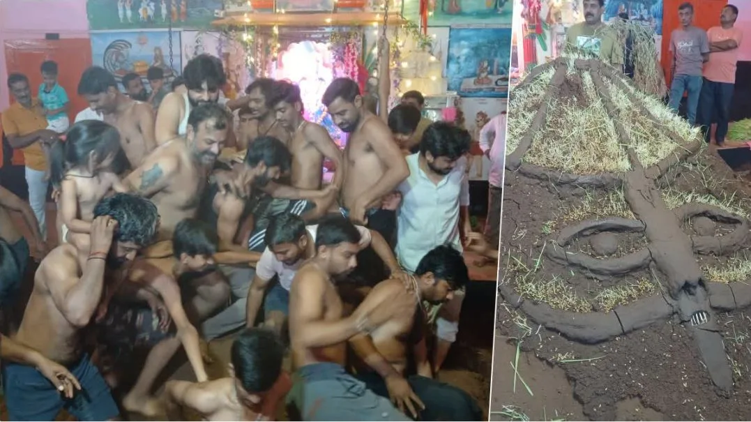 मिट्टी का रावण बनाकर रौंदते हैं पहलवान, सदियों पुरानी है परंपरा