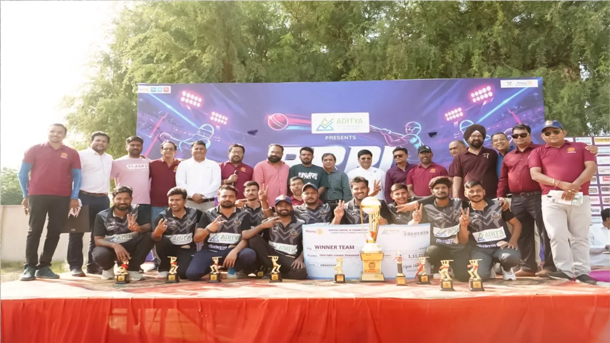 रोटरी रॉयल प्रीमियर लीग 2026 में राधे राधे रॉयल्स ने जीता खिताब