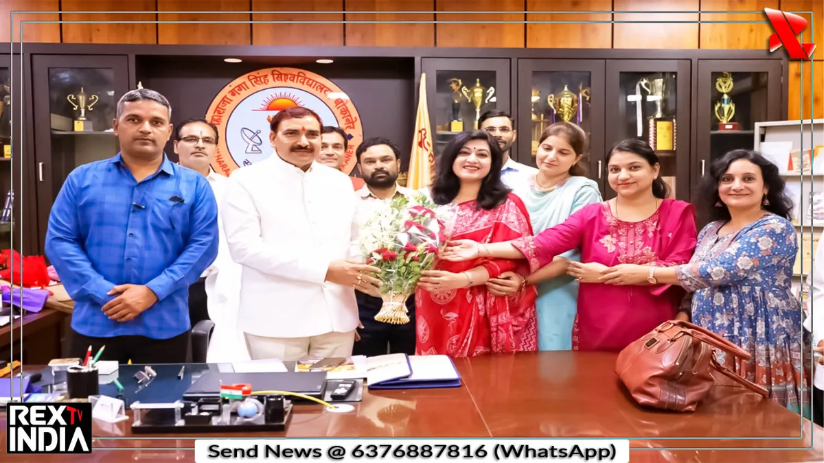 डॉ. मेघना के नेतृत्व में कुलगुरु प्रो. नरसी राम बिश्नोई का भव्य स्वागत
