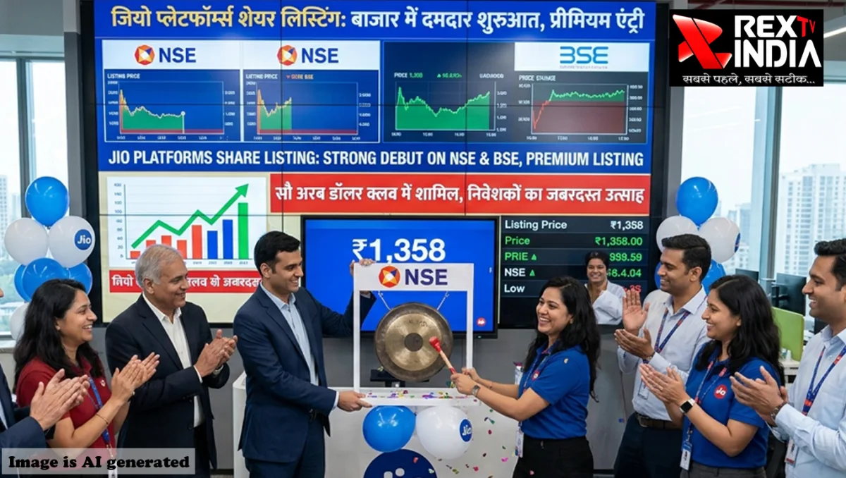 निवेशकों को भाया जियो शेयर - जियो प्लेटफॉर्म्स शेयर की बाजार में दमदार एंट्री