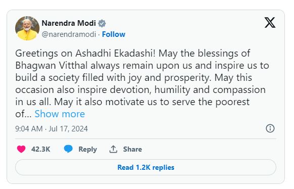 twitter post modi